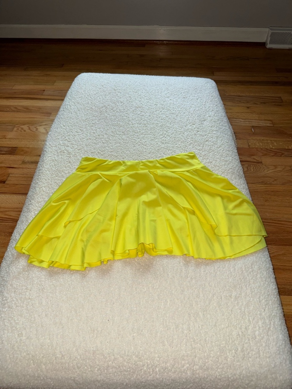Yellow Flared Skirt - Women's Lightweight Ruffle Skirt